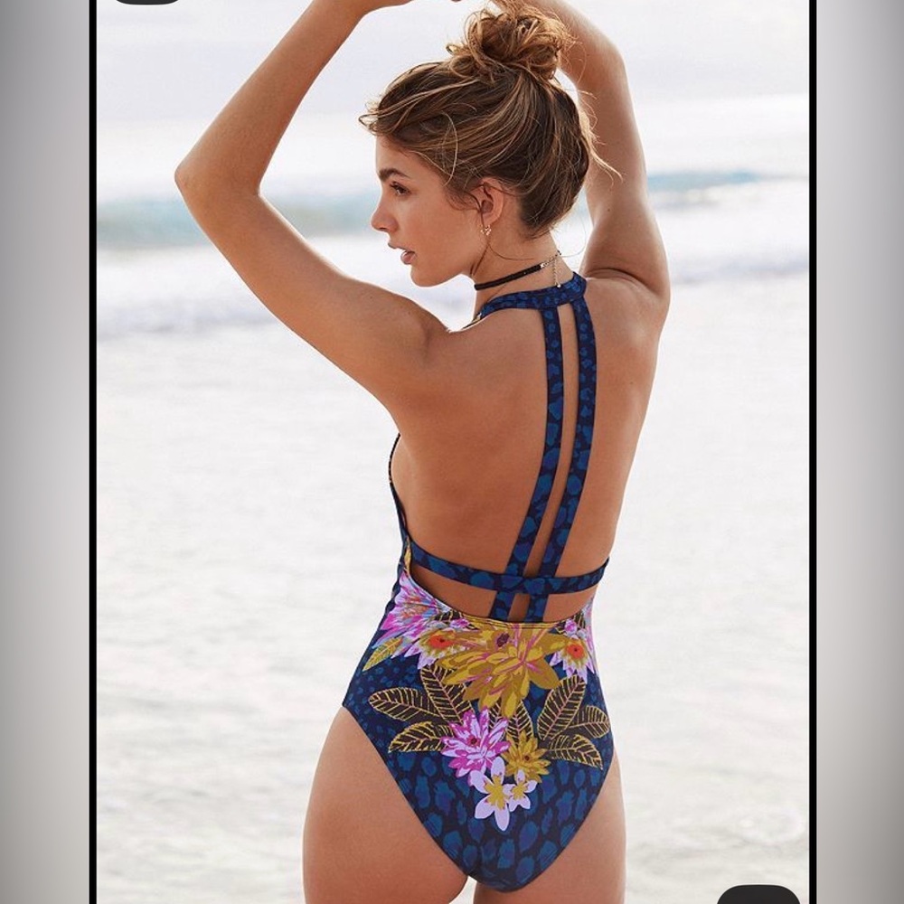 Out From Under Floral One Piece Swimsuit S